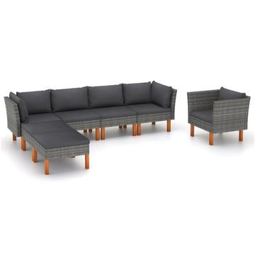 Garten-sofa-set poly-rattan