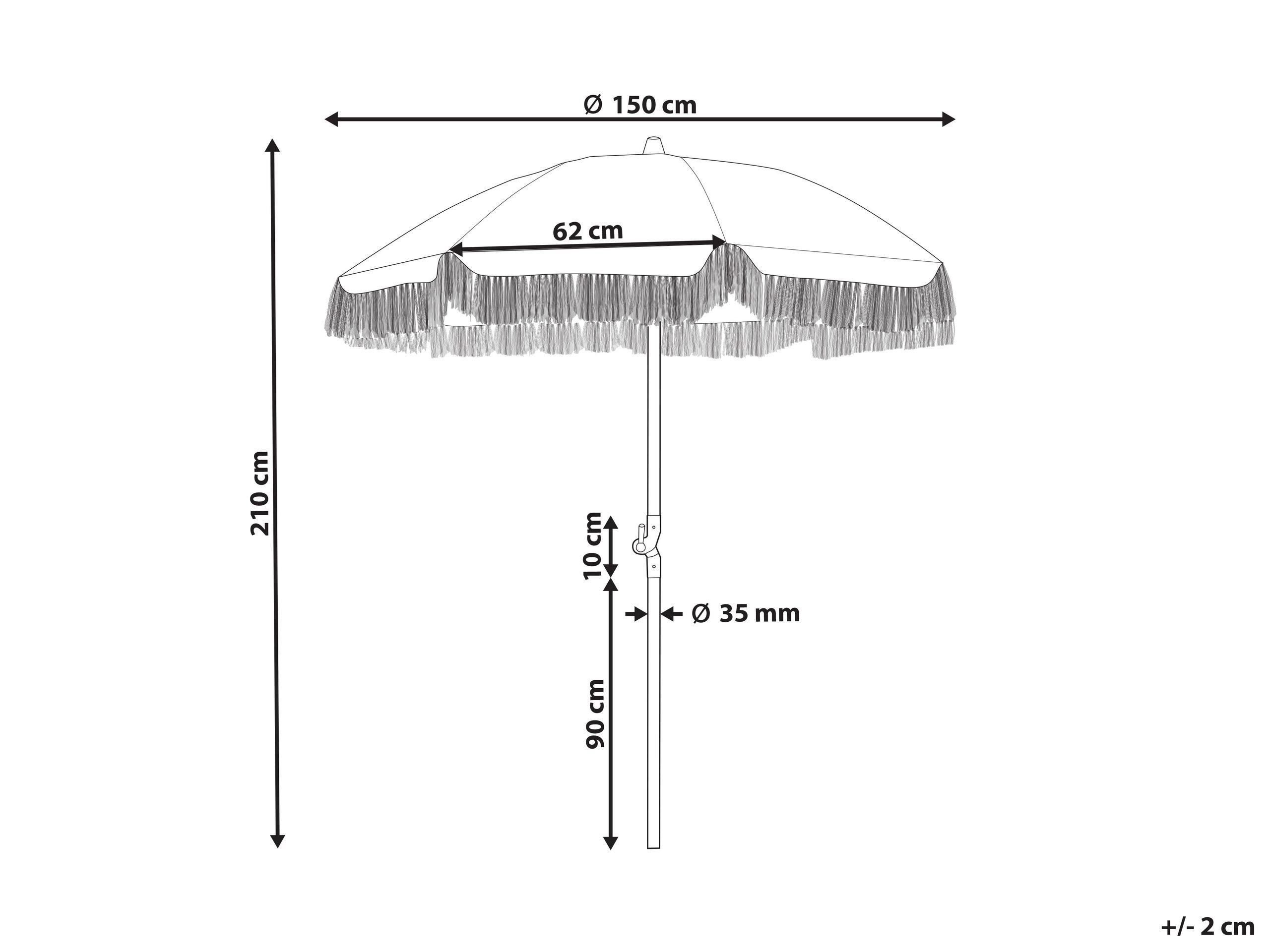 Beliani Parasol en Polyester MONDELLO  