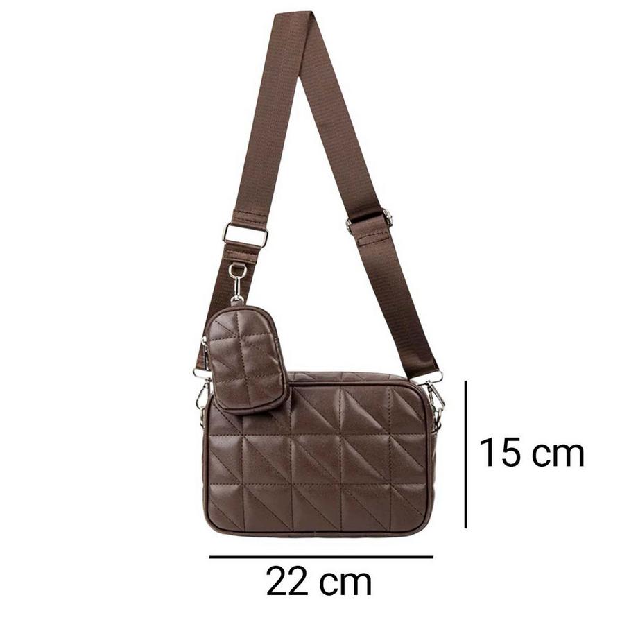 EKO Kamelie Sac Bandoulière Matelassé avec Mini Pochette  