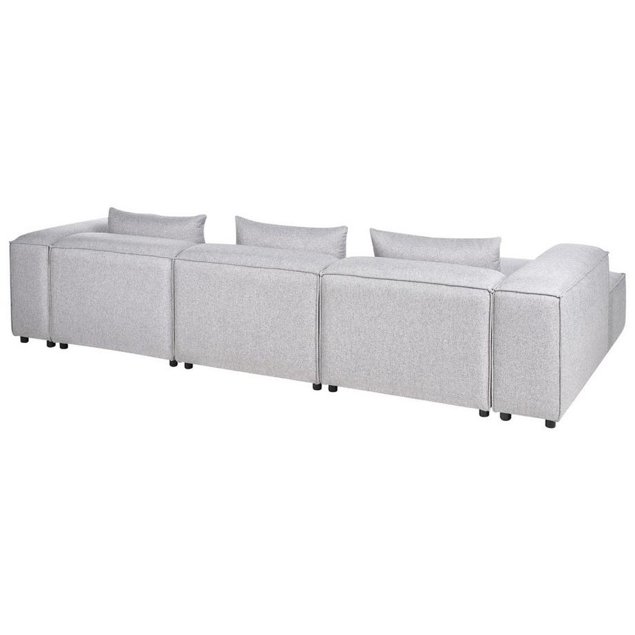 Beliani Canapé d'angle côté droit en Tissu Moderne BRANDE  