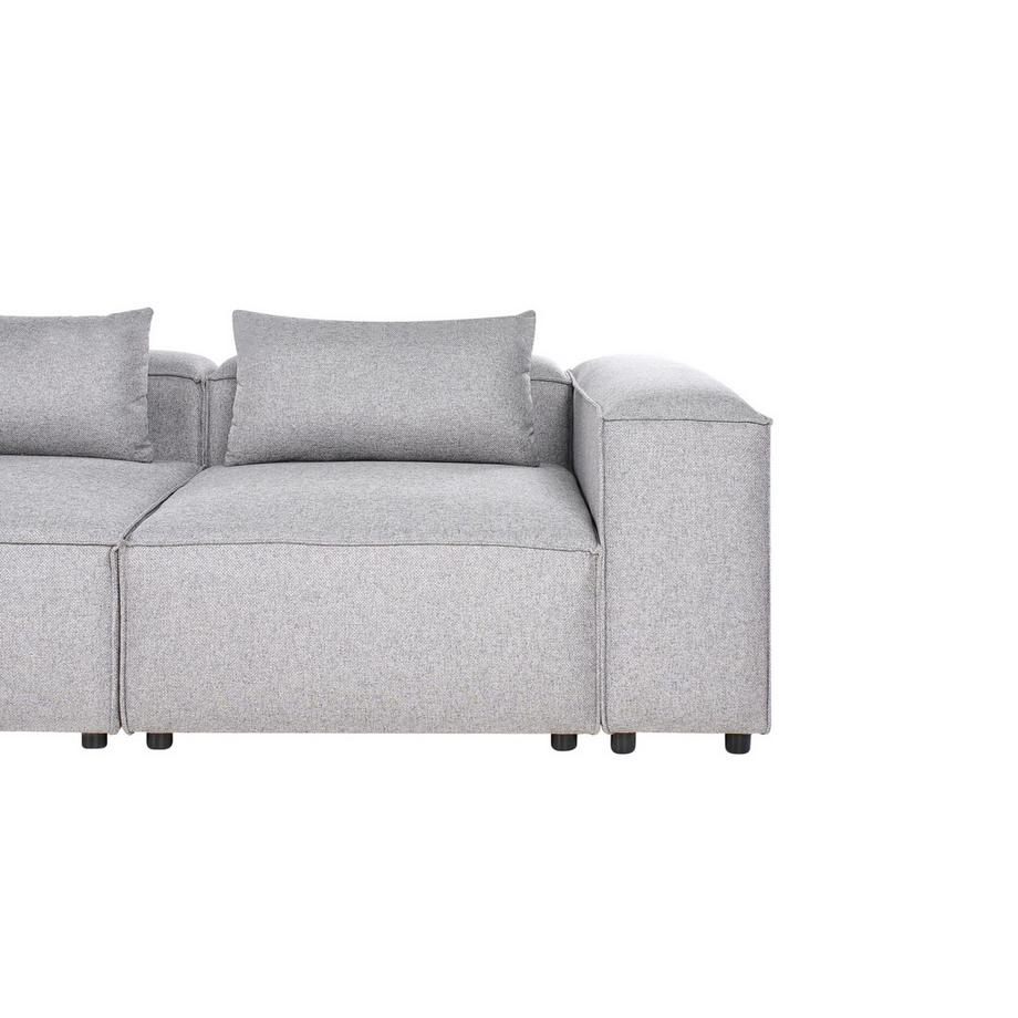 Beliani Canapé d'angle côté droit en Tissu Moderne BRANDE  