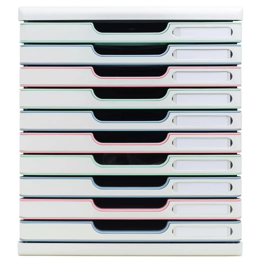 Exacompta AutentiK Modulo A4+ - 10 Drawers White/Assorted Colour