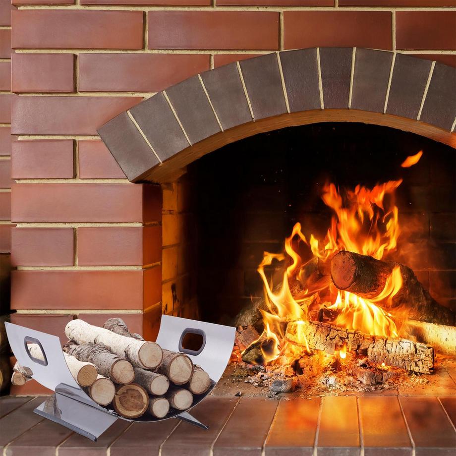 B2X Cesto porta legna in acciaio inox  