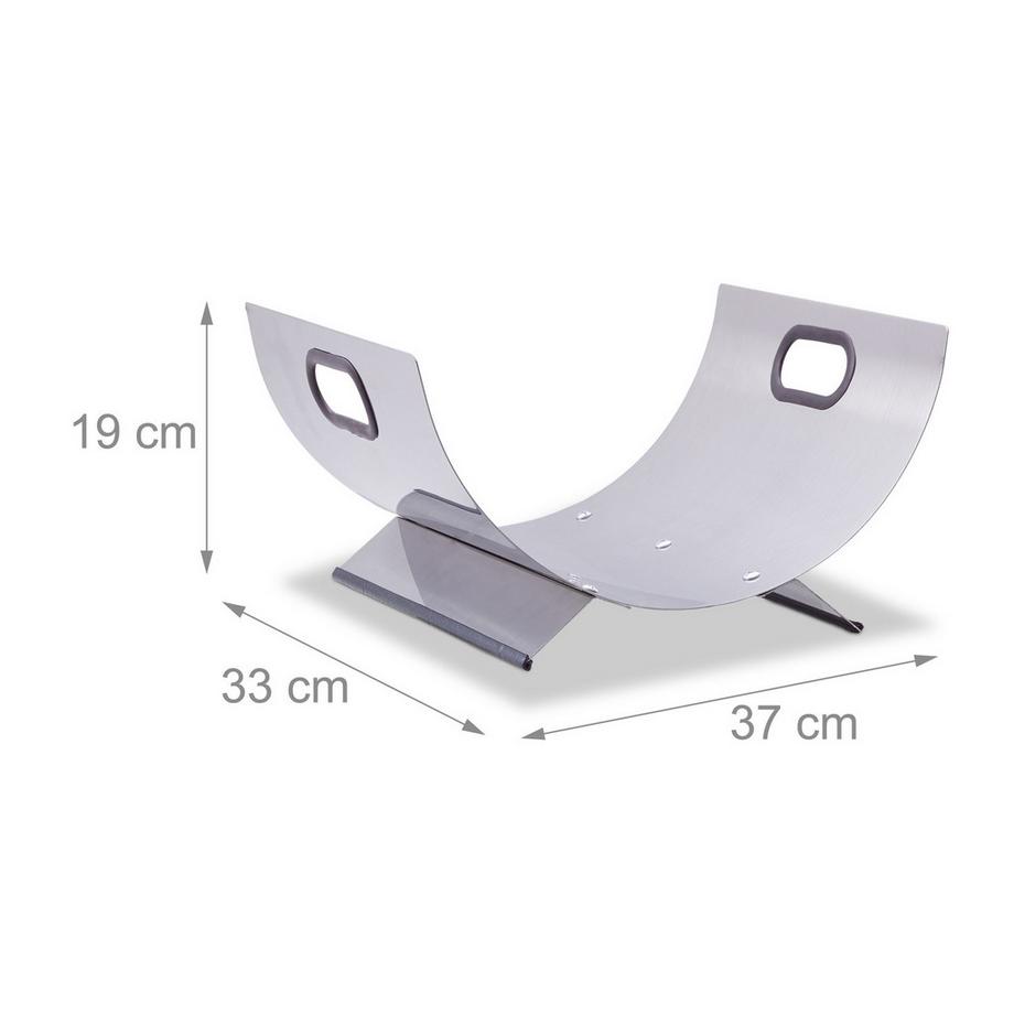 B2X Cesto porta legna in acciaio inox  