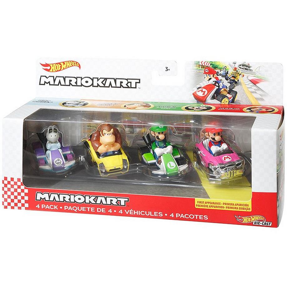 Hot Wheels  Super Mario Die-Cast 4er-Pack #1 (1:64) 