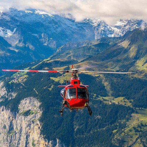 Geschenkidee  Helikopterflug über Glacier 3000 - 30 Minuten inkl. Fondue im Restaurant (für 2 Personen) 