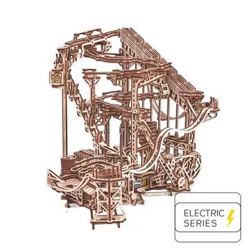 Spiral Kugelbahn - 3D Holzbausatz (Elektrisch)