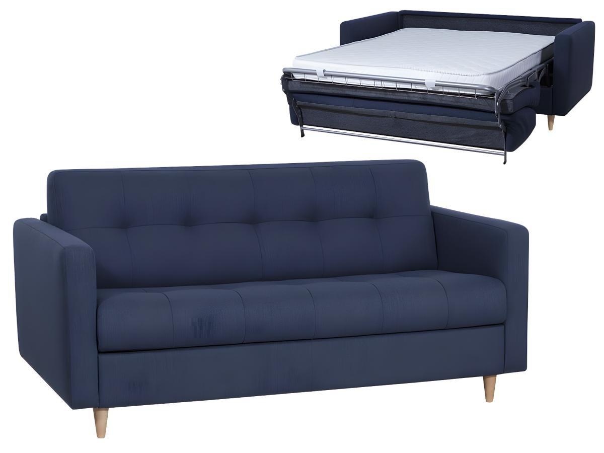 Vente-unique Schlafsofa mit Matratze 3Sitzer GANOA Stoff  