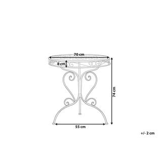 Beliani Tavolino Bistrot en Ferro Retrò ALBINIA  
