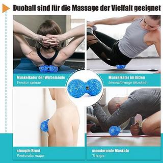 Alopini  Faszienrollen-Set mit 3D-Strukturmassage, Mini-Faszienrolle, Faszienball und Duoball, Faszien-Set 