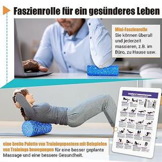 Alopini  Faszienrollen-Set mit 3D-Strukturmassage, Mini-Faszienrolle, Faszienball und Duoball, Faszien-Set 