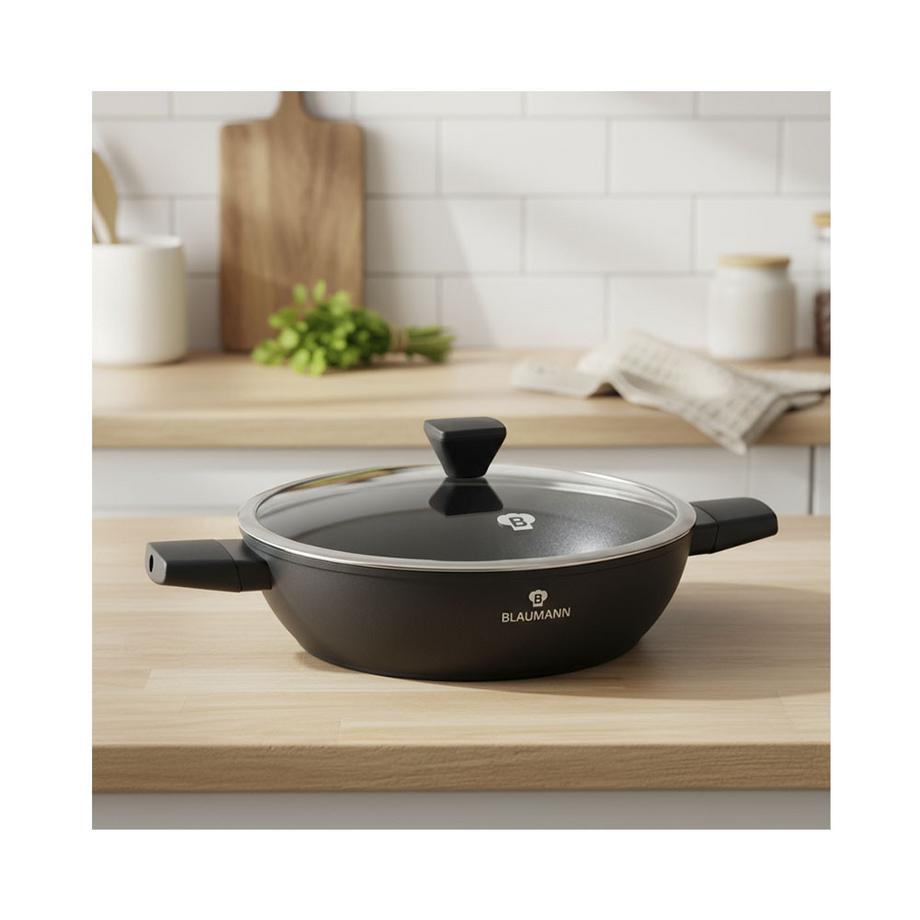 Blaumann Casserole plate avec couvercle Black Silver Collection  