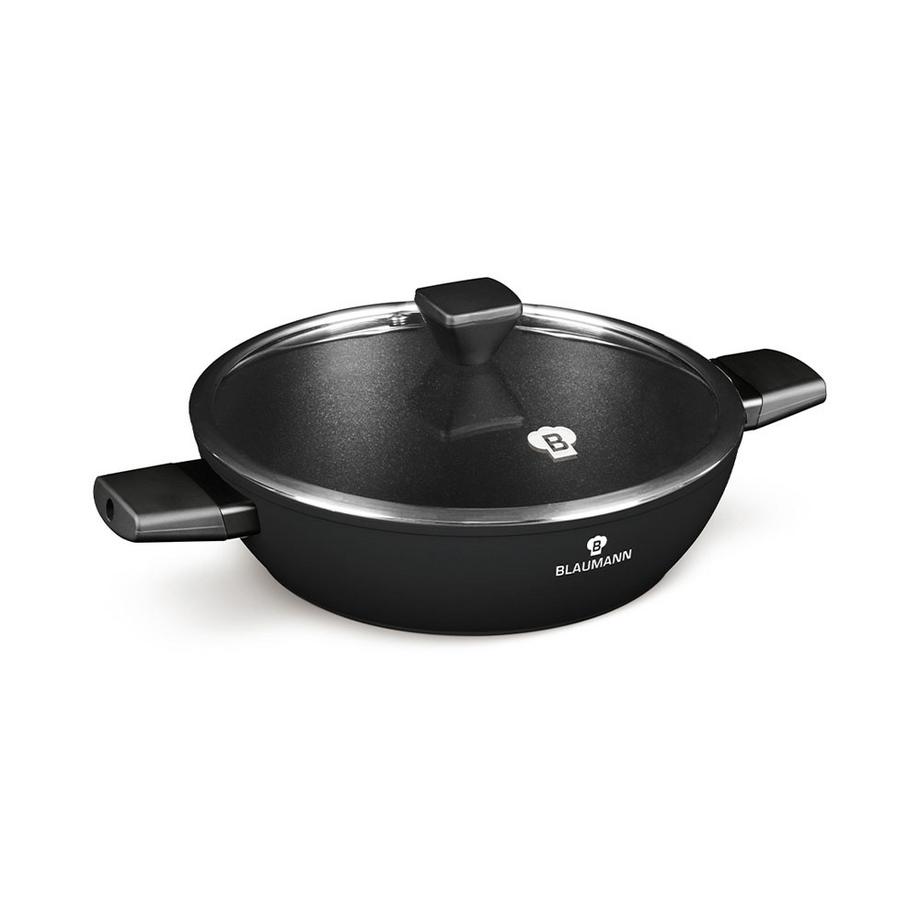 Blaumann Casserole plate avec couvercle Black Silver Collection  