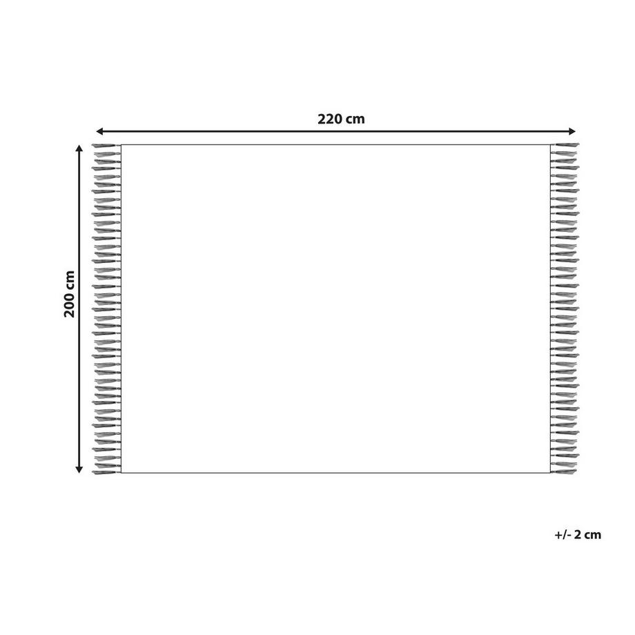 Beliani Vella Boho Coperta Morbida in Cotone  