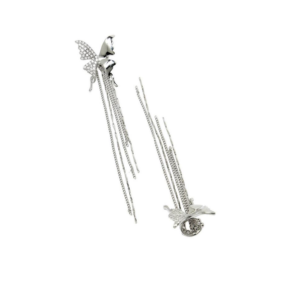 AVANT-GARDE PARIS  Orecchini Farfalla con Nappa in Cristallo 