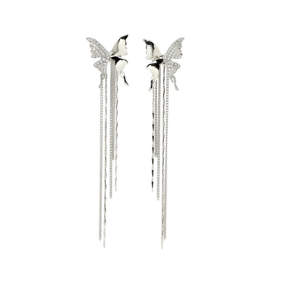 Orecchini Farfalla con Nappa in Cristallo
