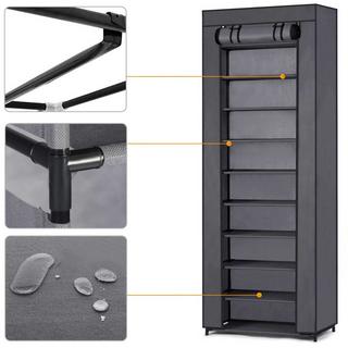 B2X Textilschuhschrank Massido – Graphit  