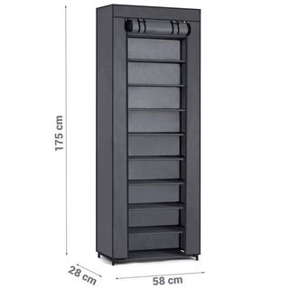 B2X Textilschuhschrank Massido – Graphit  