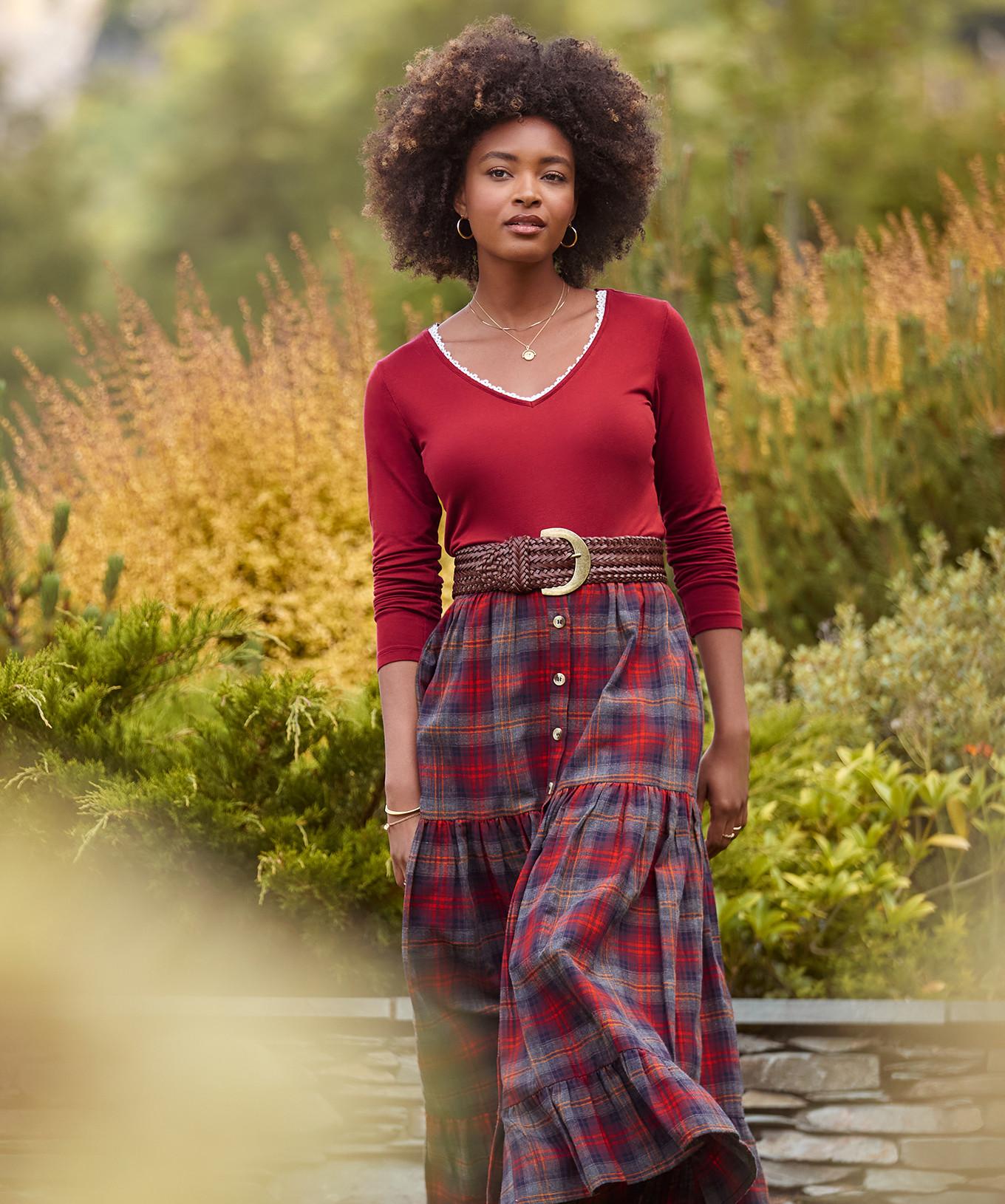 Joe Browns Top in jersey scollo a V con bordo in pizzo  