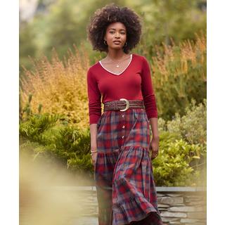 Joe Browns Top in jersey scollo a V con bordo in pizzo  