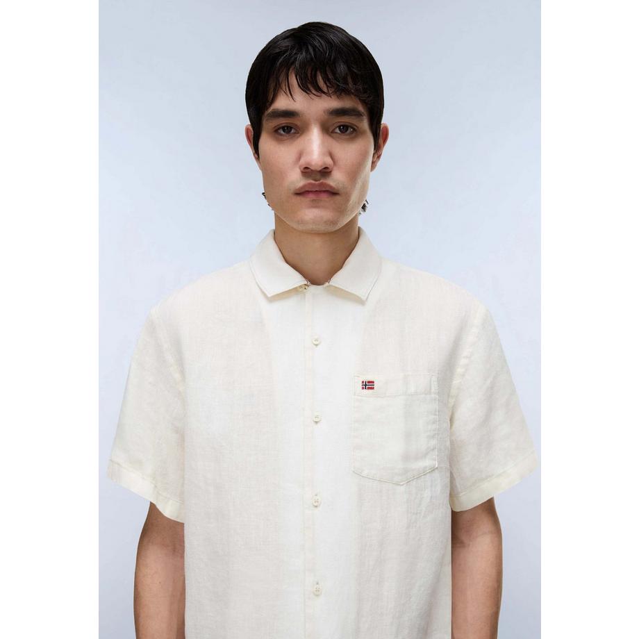 NAPAPIJRI G-Linen SS 1 Camicia a Maniche Corte  