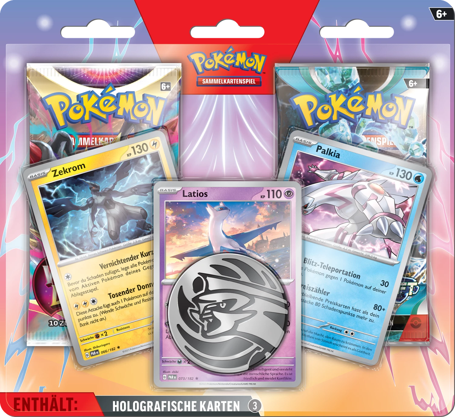 Pokémon  TCG: Scarlet & Violet - Enhanced 2-Pack Blister Latios & Palkia Zekrom Blisters - DE 