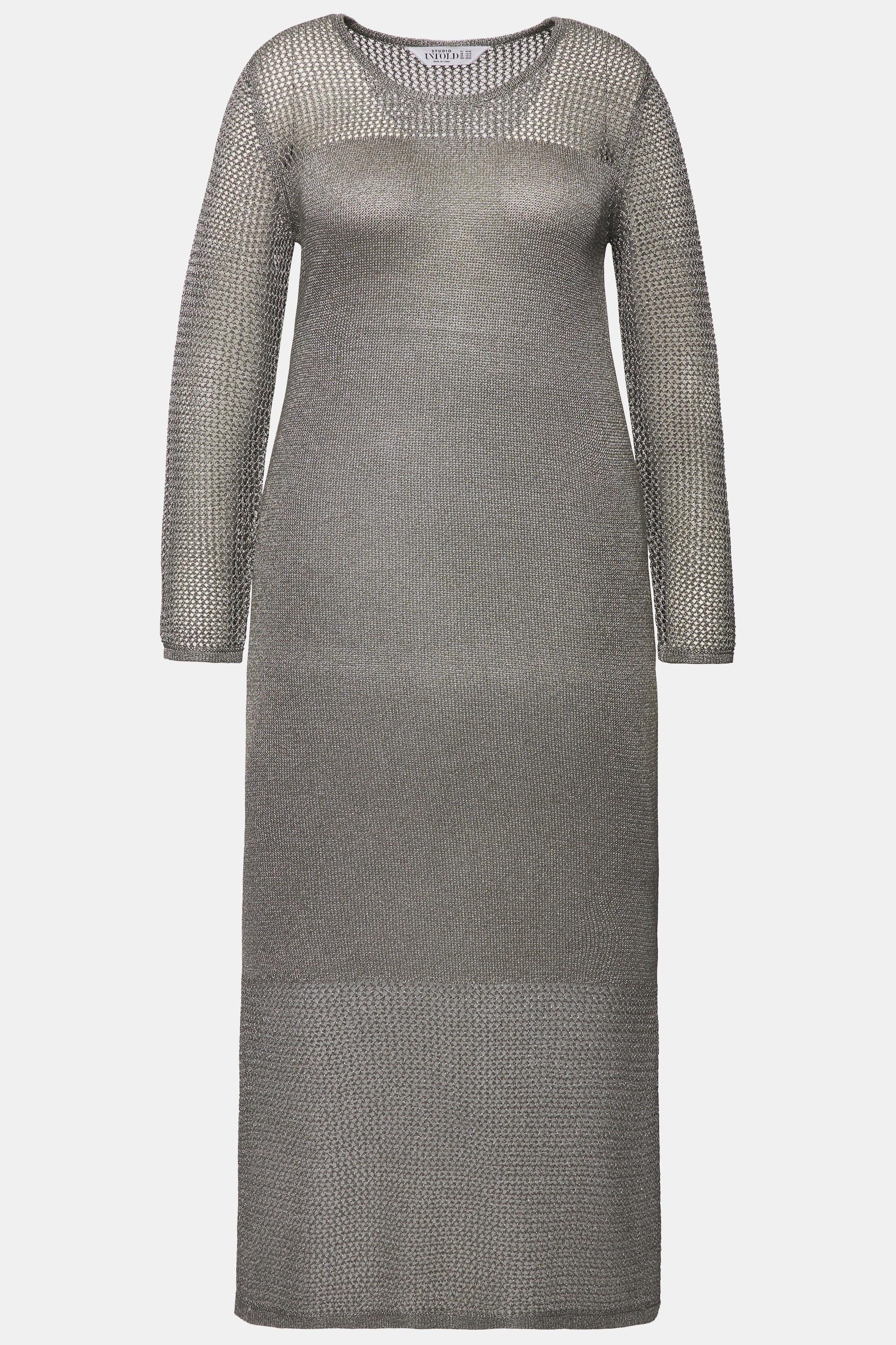 Studio Untold Maxi Abito in Maglia smanicato traforato con glitter  