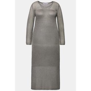 Studio Untold Maxi Abito in Maglia smanicato traforato con glitter  