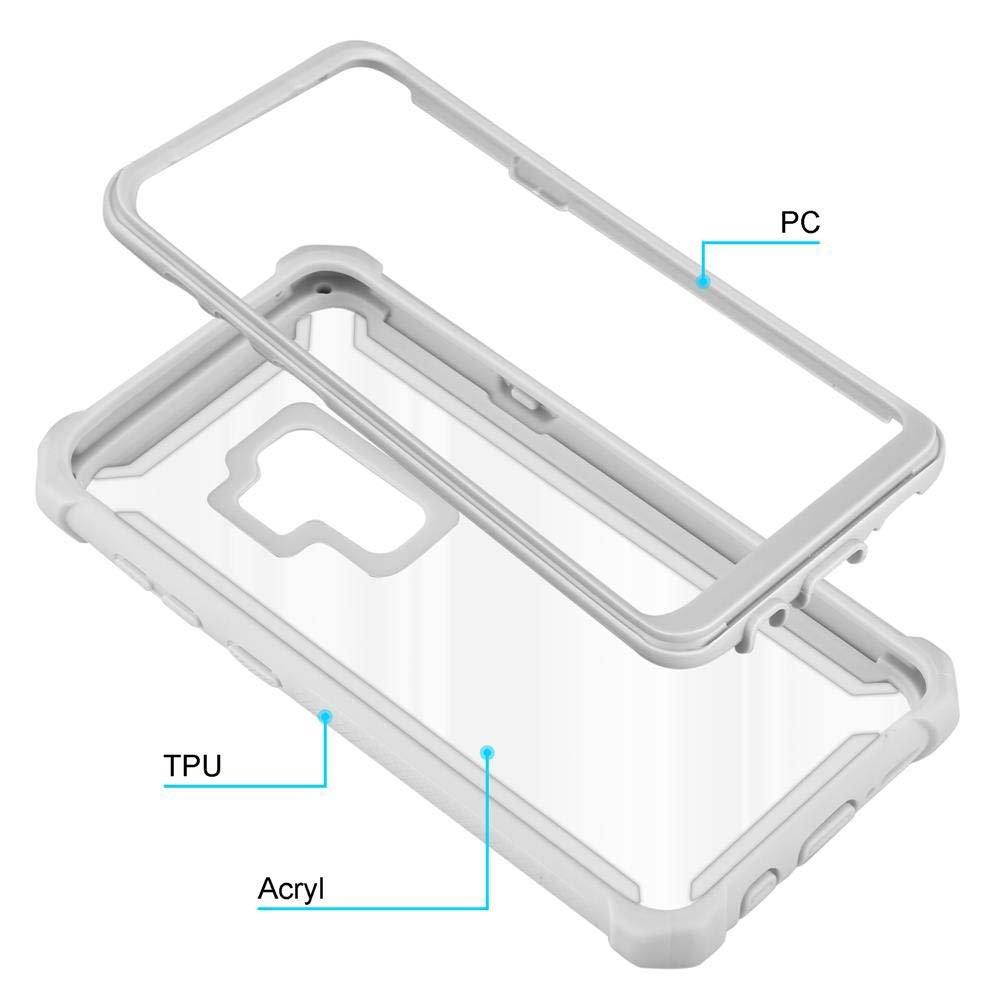 Cadorabo  Hülle für Samsung Galaxy S9 PLUS 2-in-1 TPU Silikon-Rand Glas-Rücken 