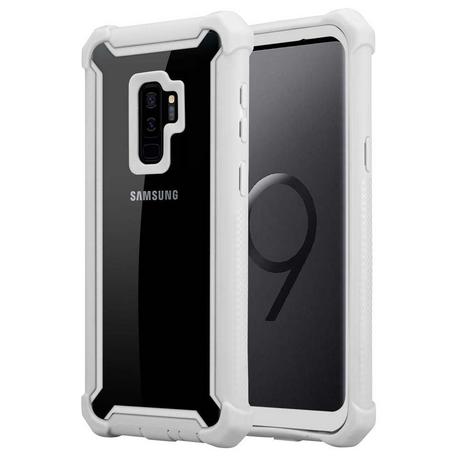 Cadorabo  Hülle für Samsung Galaxy S9 PLUS 2-in-1 TPU Silikon-Rand Glas-Rücken 