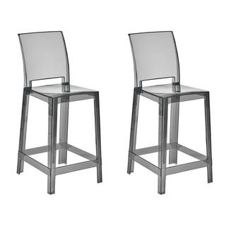 Beliani Lot de 2 chaises de bar en Polycarbonate Moderne WELLINGTON  