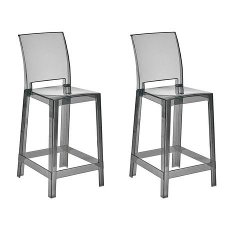 Beliani Lot de 2 chaises de bar en Polycarbonate Moderne WELLINGTON  