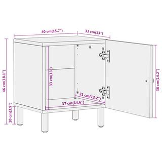 VidaXL comodino Legno  