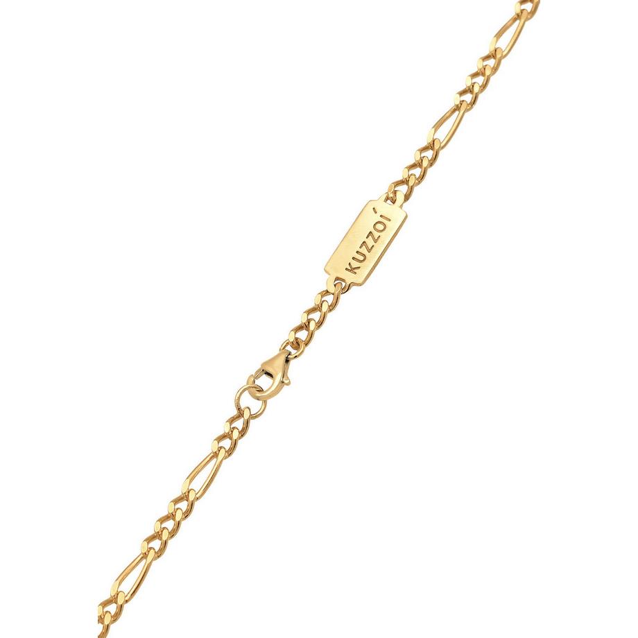 Kuzzoi  Halskette  Figarokette Kreuz 925 Silber 