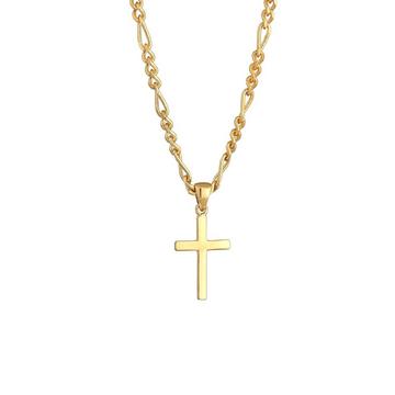 Halskette  Figarokette Kreuz 925 Silber