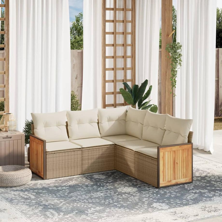 VidaXL Ensemble de canapés de jardin rotin synthétique  