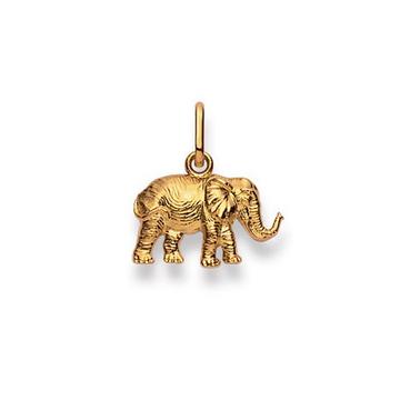 Anhänger Elefant Gelbgold 750, 17x15mm