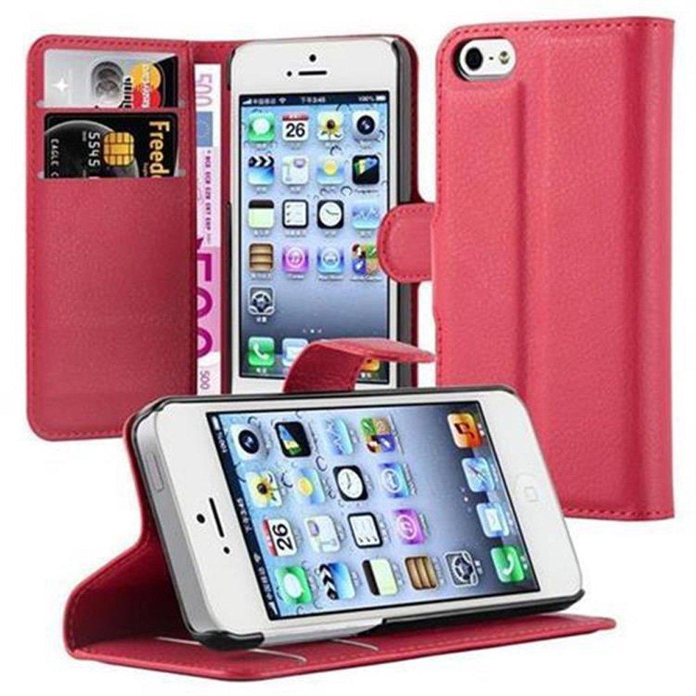 Cadorabo  Housse compatible avec Apple iPhone 5 / 5S / SE 2016 - Coque de protection avec fermeture magnétique, fonction de support et compartiment pour carte 