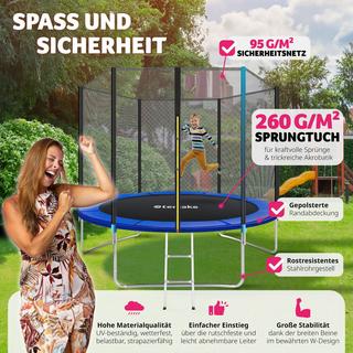 Tectake  Trampolin Garfunky mit Sicherheitsnetz 