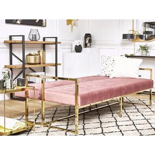 Beliani 3 Sitzer Sofa aus Samtstoff Glamourös MARSTAL  