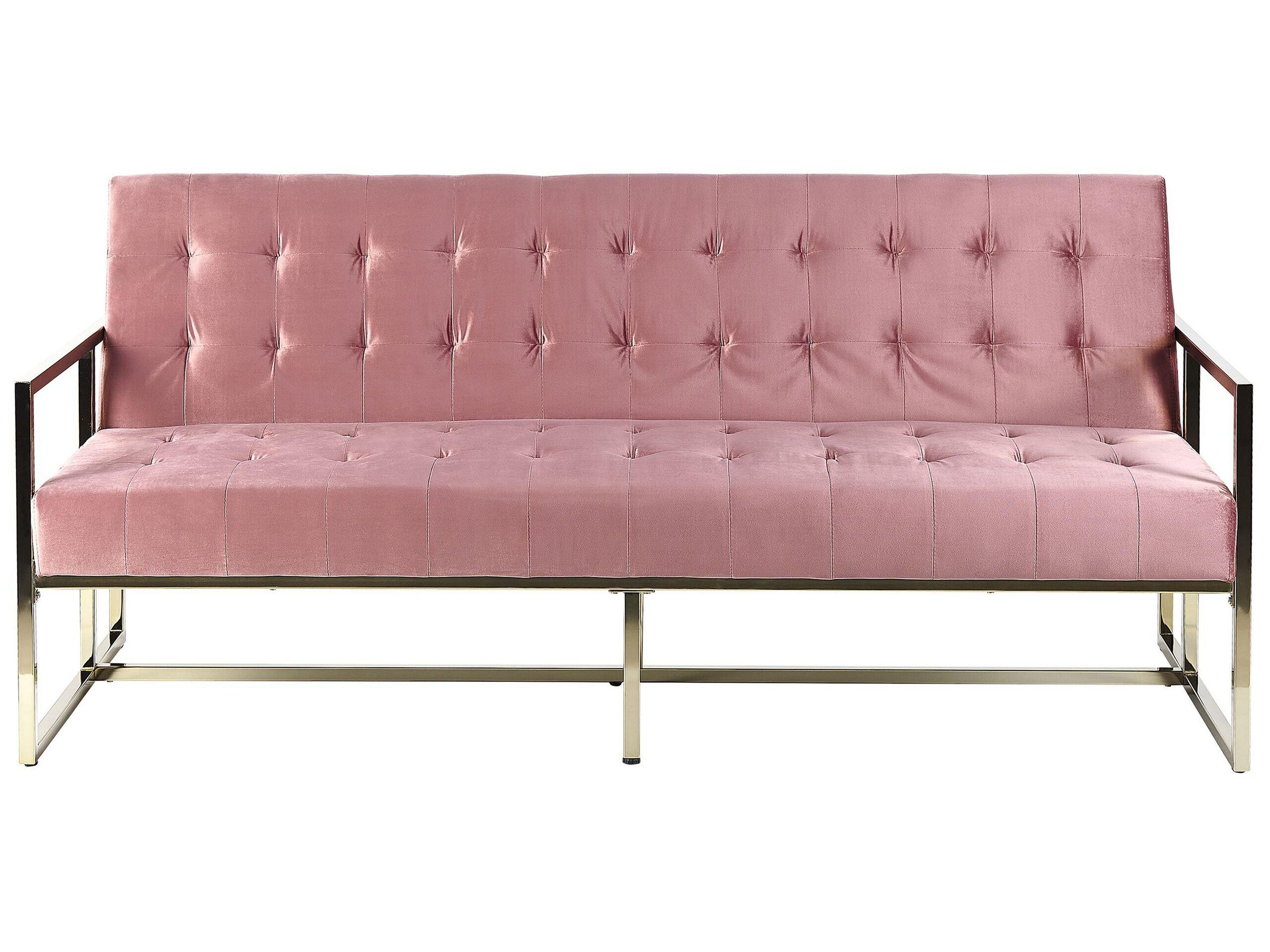 Beliani 3 Sitzer Sofa aus Samtstoff Glamourös MARSTAL  