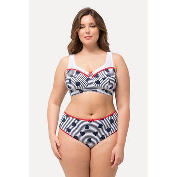 Reggiseno sostenitivo senza ferretto con cuori/righe e coppa C-D