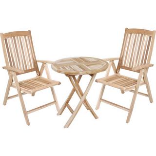 mutoni pleasure Garten Essgruppe Java II Teak natur (3-tlg)  