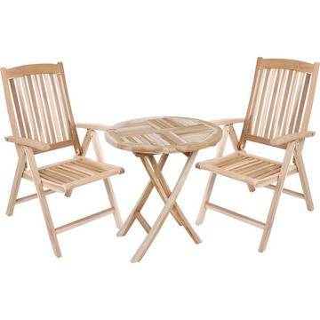 Garten Essgruppe Java II Teak natur (3-tlg)