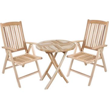 Garten Essgruppe Java II Teak natur (3-tlg)