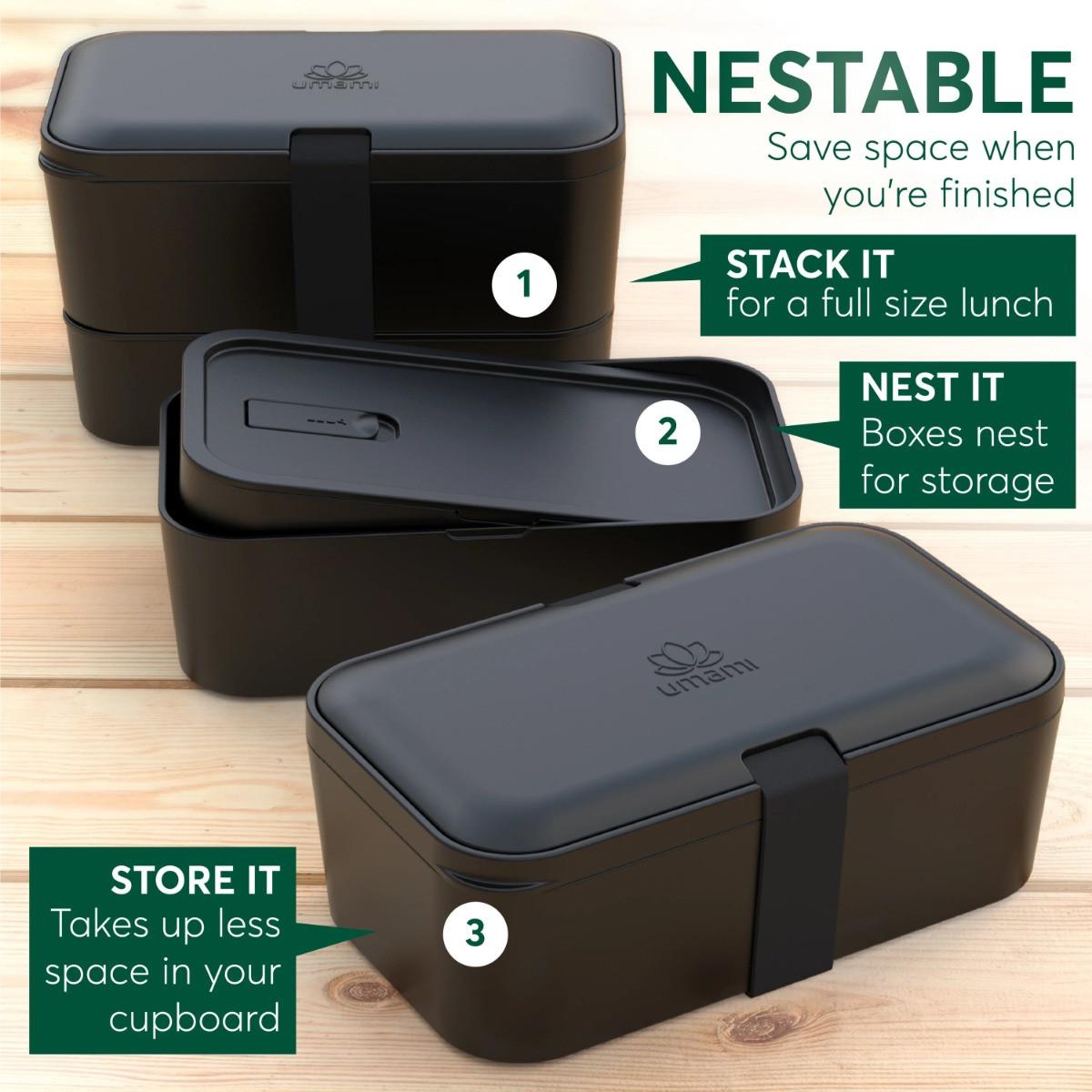 Umami Bento Box Nestable L Sapele Black  