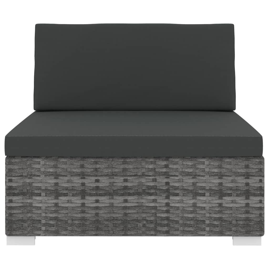 VidaXL Mittelsofa poly-rattan  