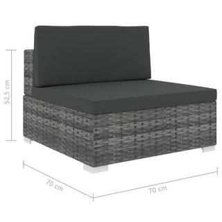 VidaXL Mittelsofa poly-rattan  