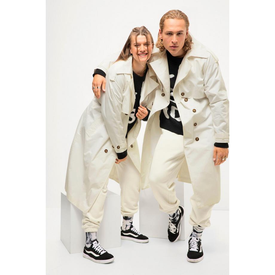 Studio Untold Oversized Reverskragen Doppelreihiger Unisex Trenchcoat  