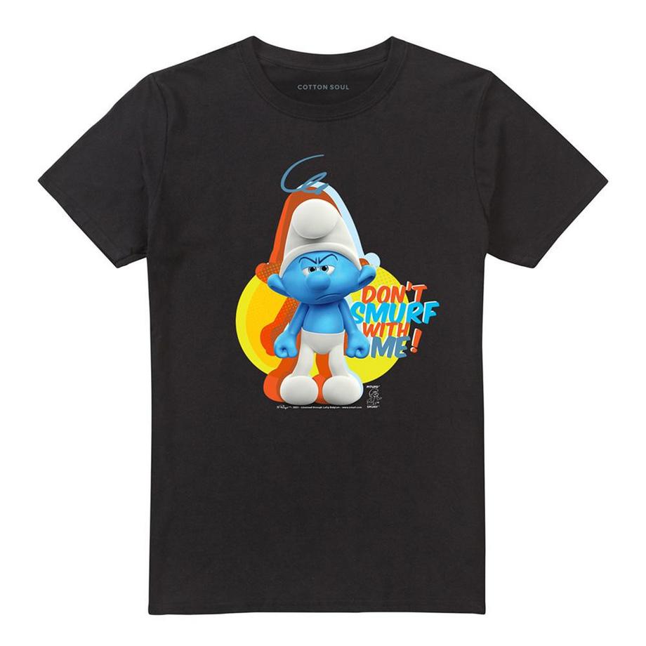 T-ShirtMotif Schtroumpf Grognon Don't Smurf With Me